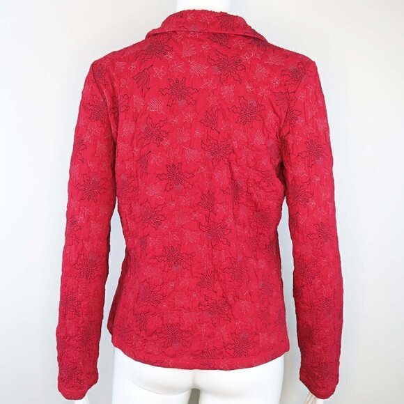 J Jill Stretch Embroidered Floral Button-up Blouse - Picture 3 of 4